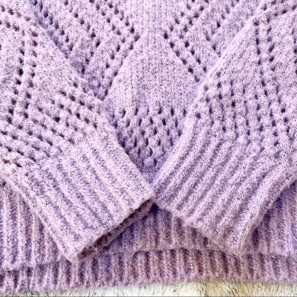 Heartloom Holden Knit Crewneck Pullover Sweater Lilac size small - Picture 4 of 11